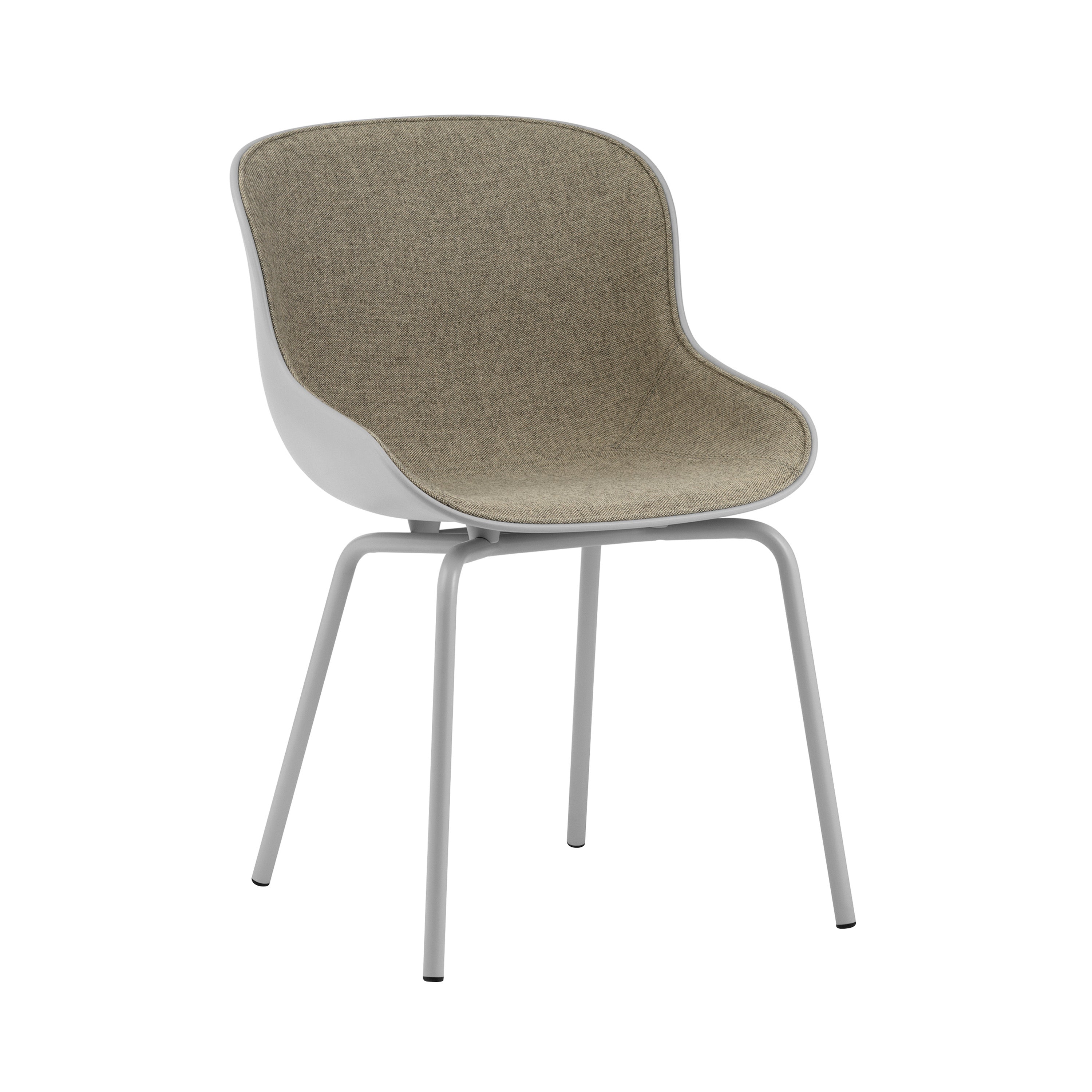Hyg Chair: Steel Base + Front Upholstered + Grey