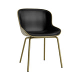Hyg Chair: Steel Base + Front Upholstered + Olive