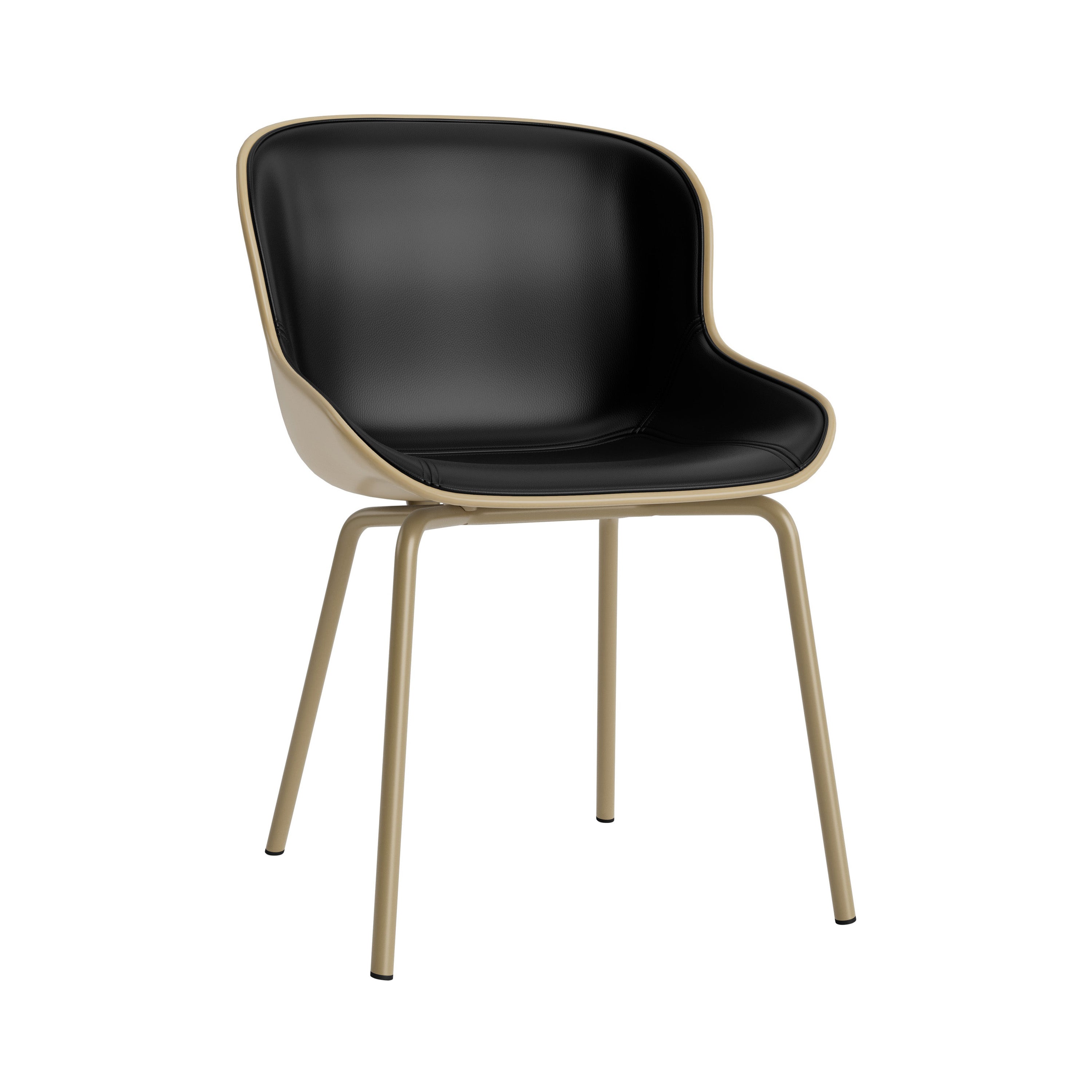 Hyg Chair: Steel Base + Front Upholstered + Sand