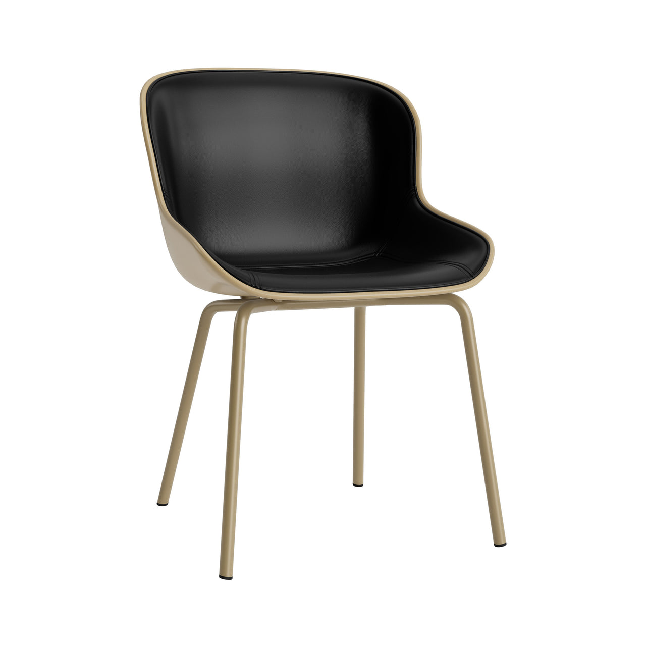 Hyg Chair: Steel Base + Front Upholstered + Sand
