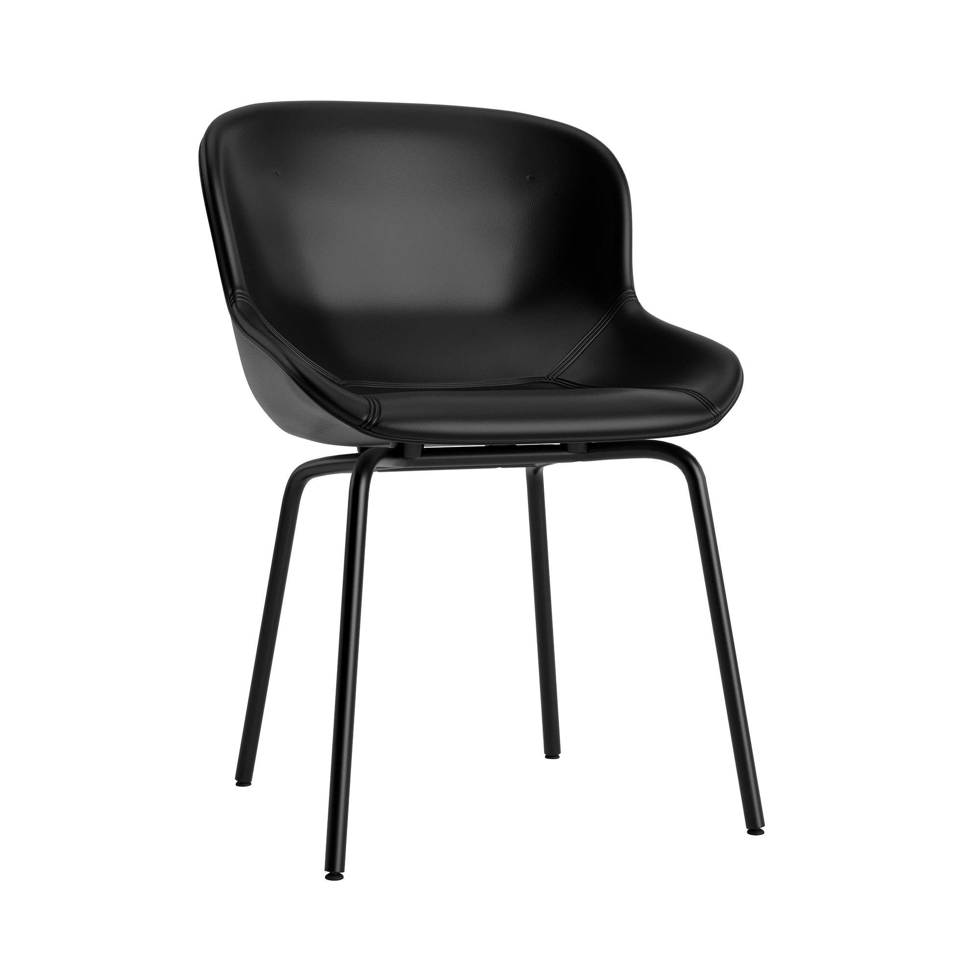 Hyg Chair: Steel Base + Full Upholstered + Black