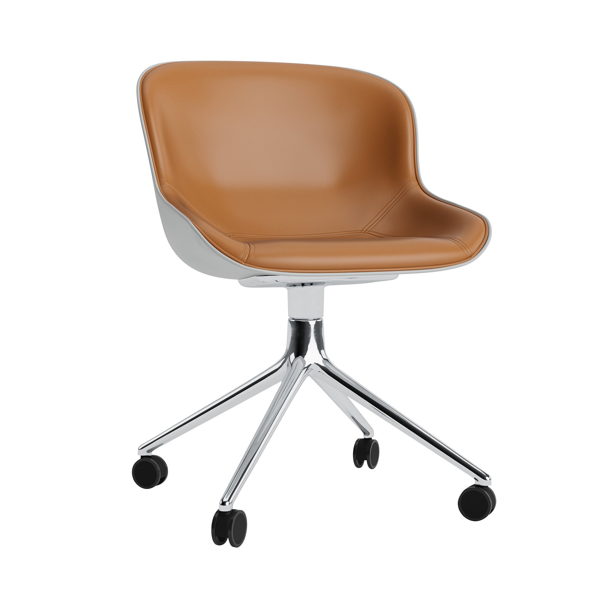 Hyg Chair Swivel 4W: Front Upholstered + Aluminum + Grey