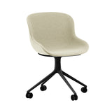 Hyg Chair Swivel 4W: Full Upholstered + Black Aluminum
