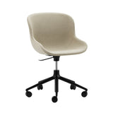 Hyg 5W Swivel Chair: Gaslift Full Upholstered + Black Aluminum