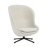 Hyg Lounge Chair High: Swivel Base + Black Aluminum + Without Tilt
