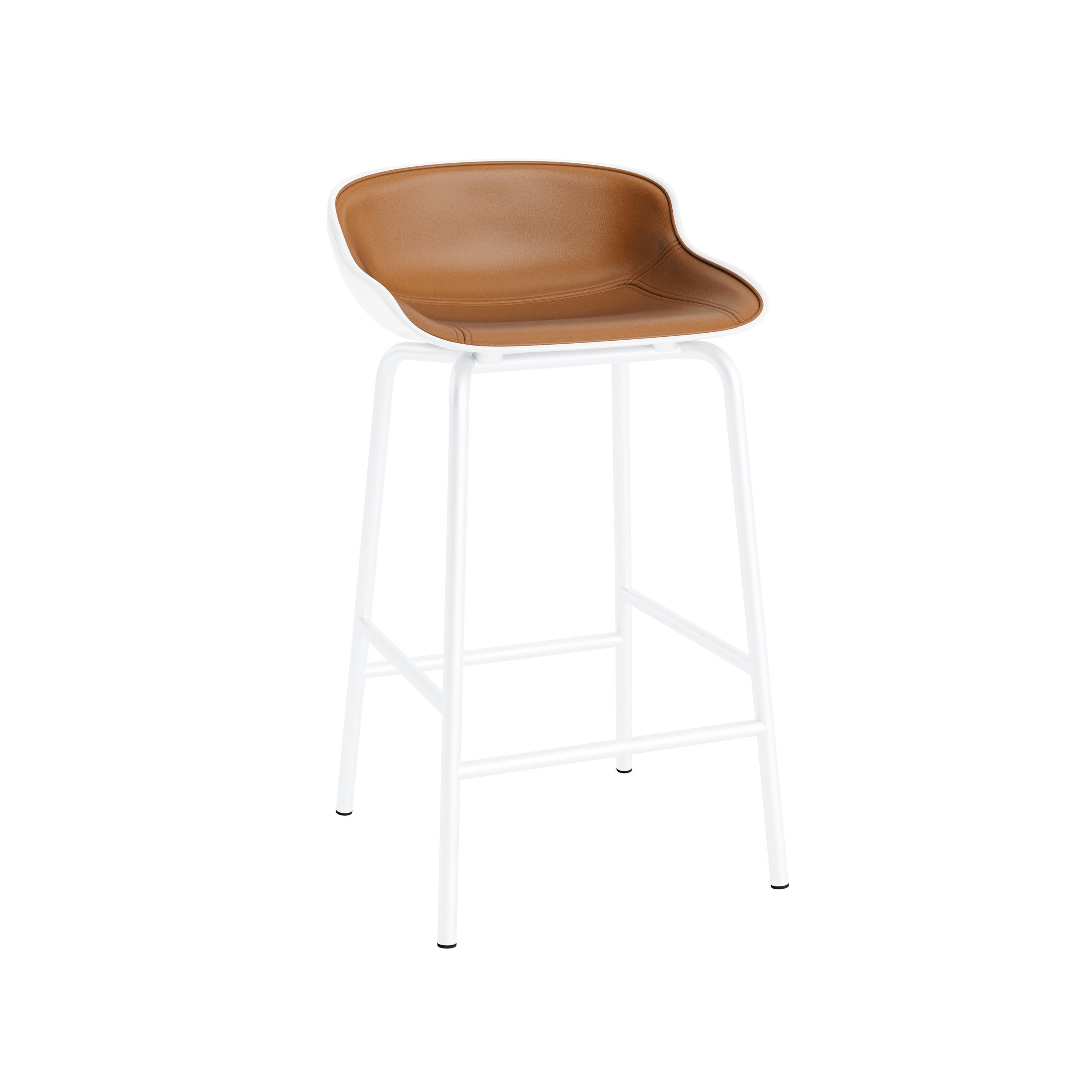 Hyg Bar + Counter Stool: Front Upholstered + Counter + White