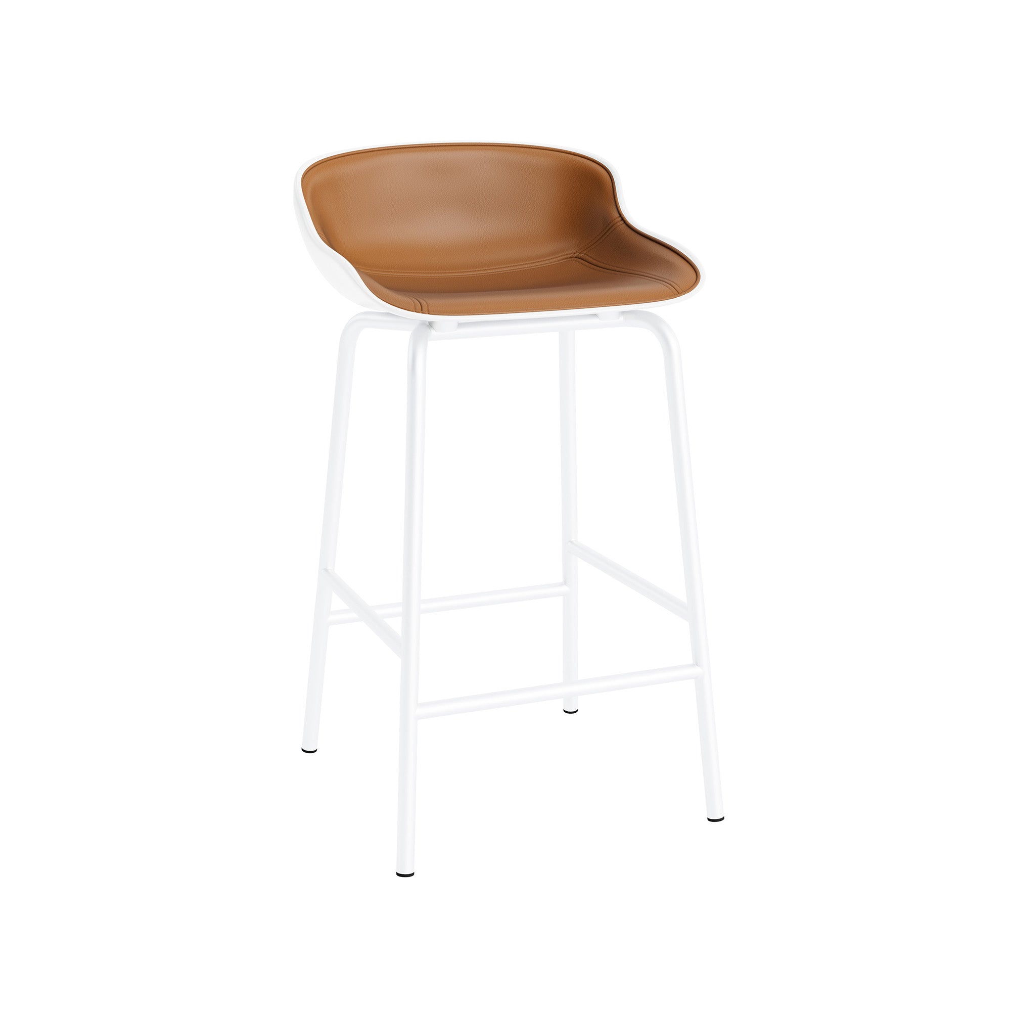 Hyg Bar + Counter Stool: Front Upholstered + Counter + White