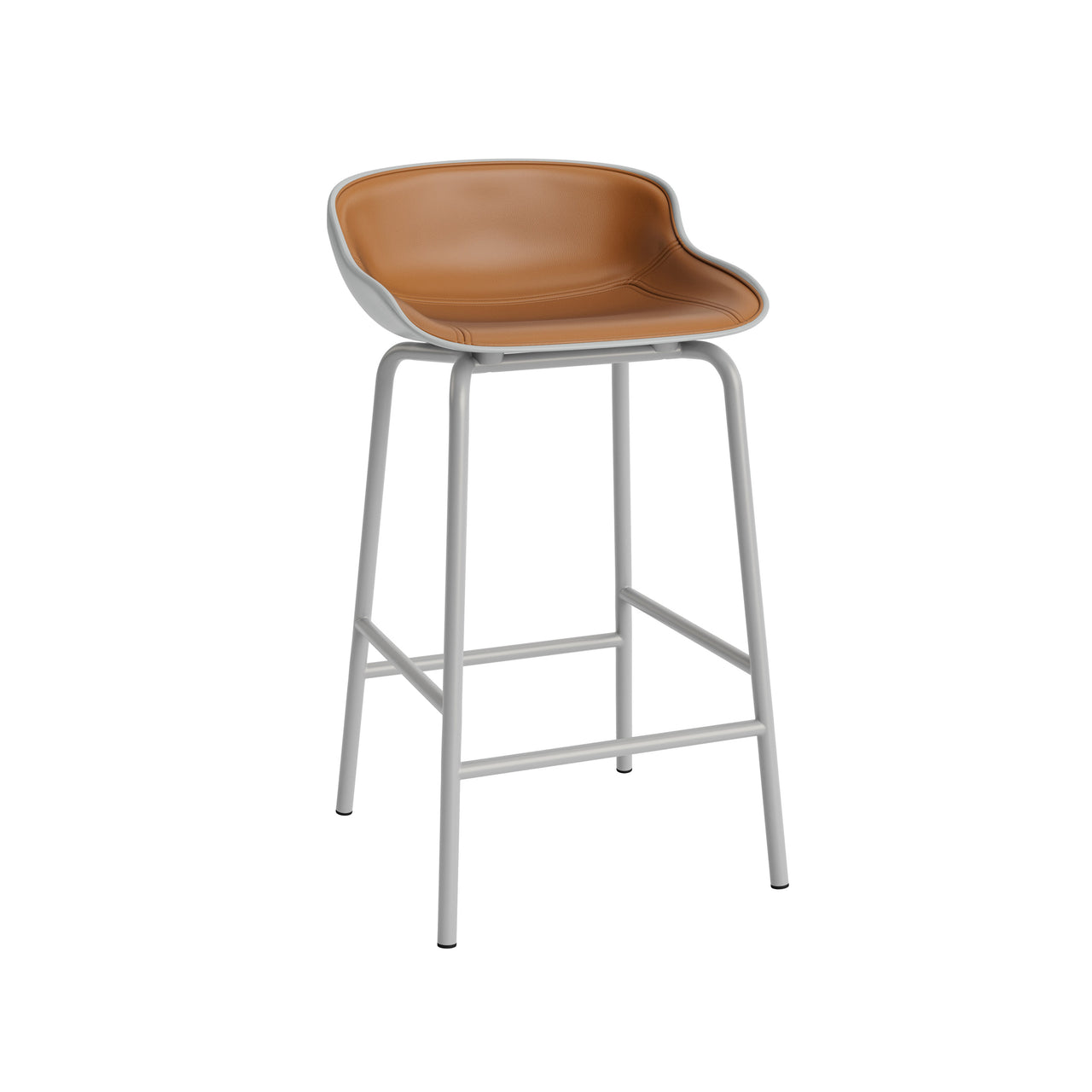 Hyg Bar + Counter Stool: Front Upholstered + Counter + Grey
