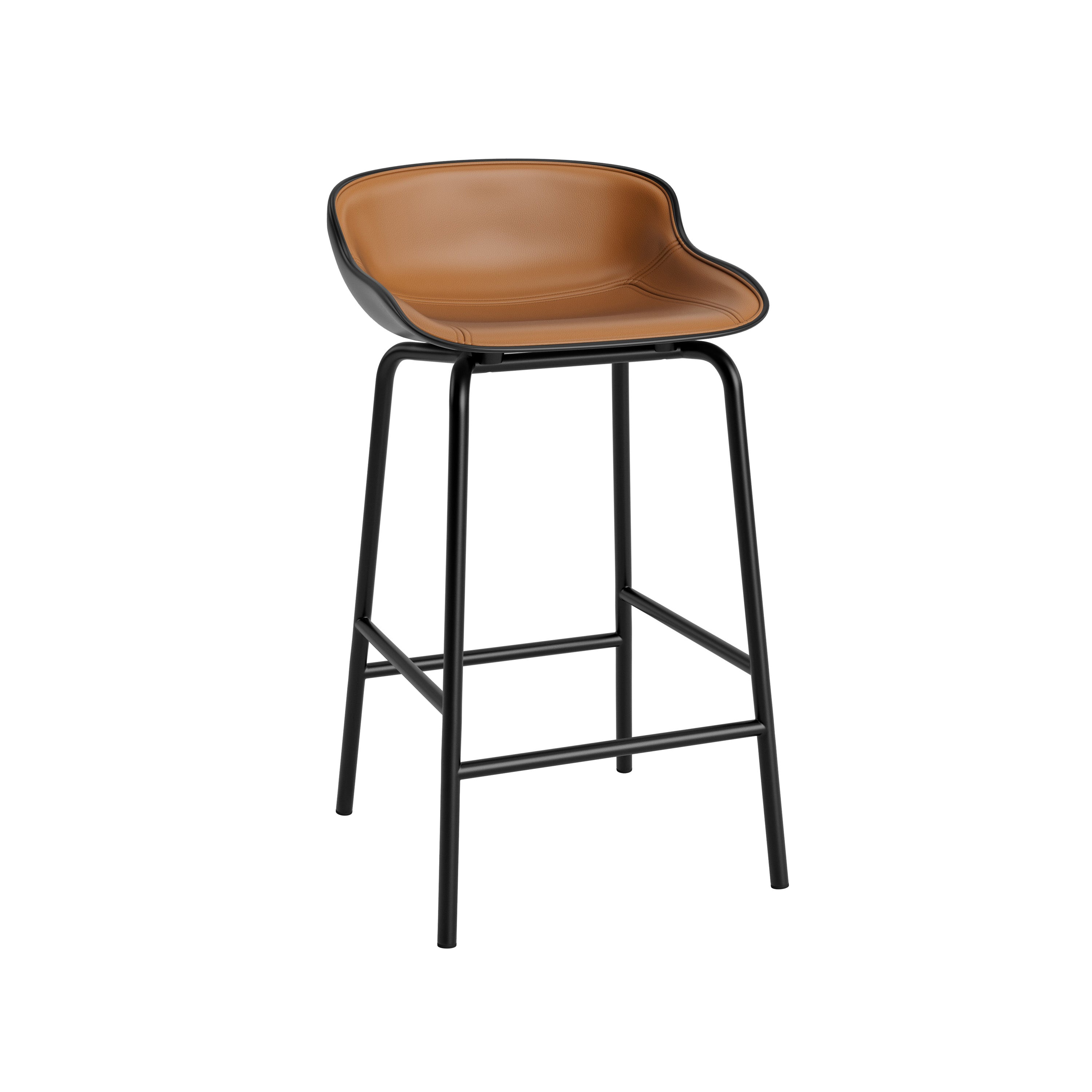 Hyg Bar + Counter Stool: Front Upholstered + Counter + Black