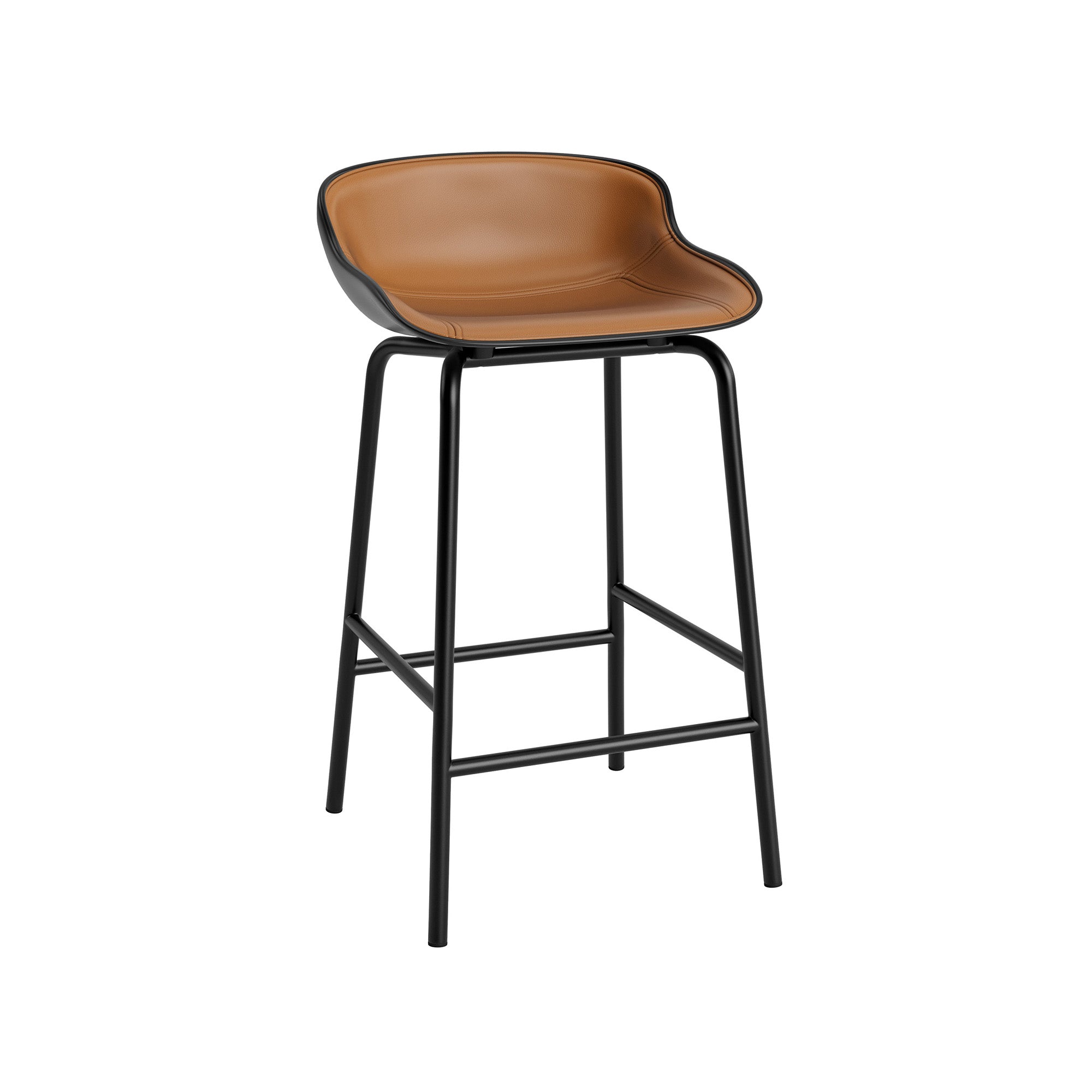 Hyg Bar + Counter Stool: Front Upholstered + Counter + Black