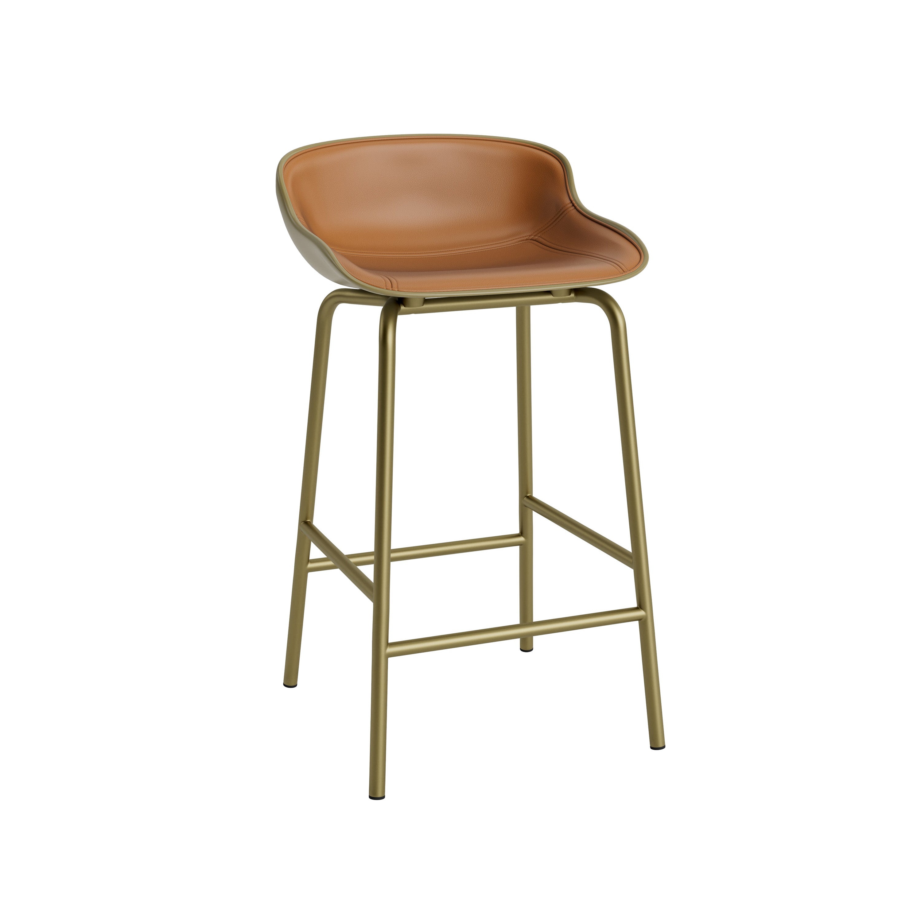Hyg Bar + Counter Stool: Front Upholstered + Counter + Olive