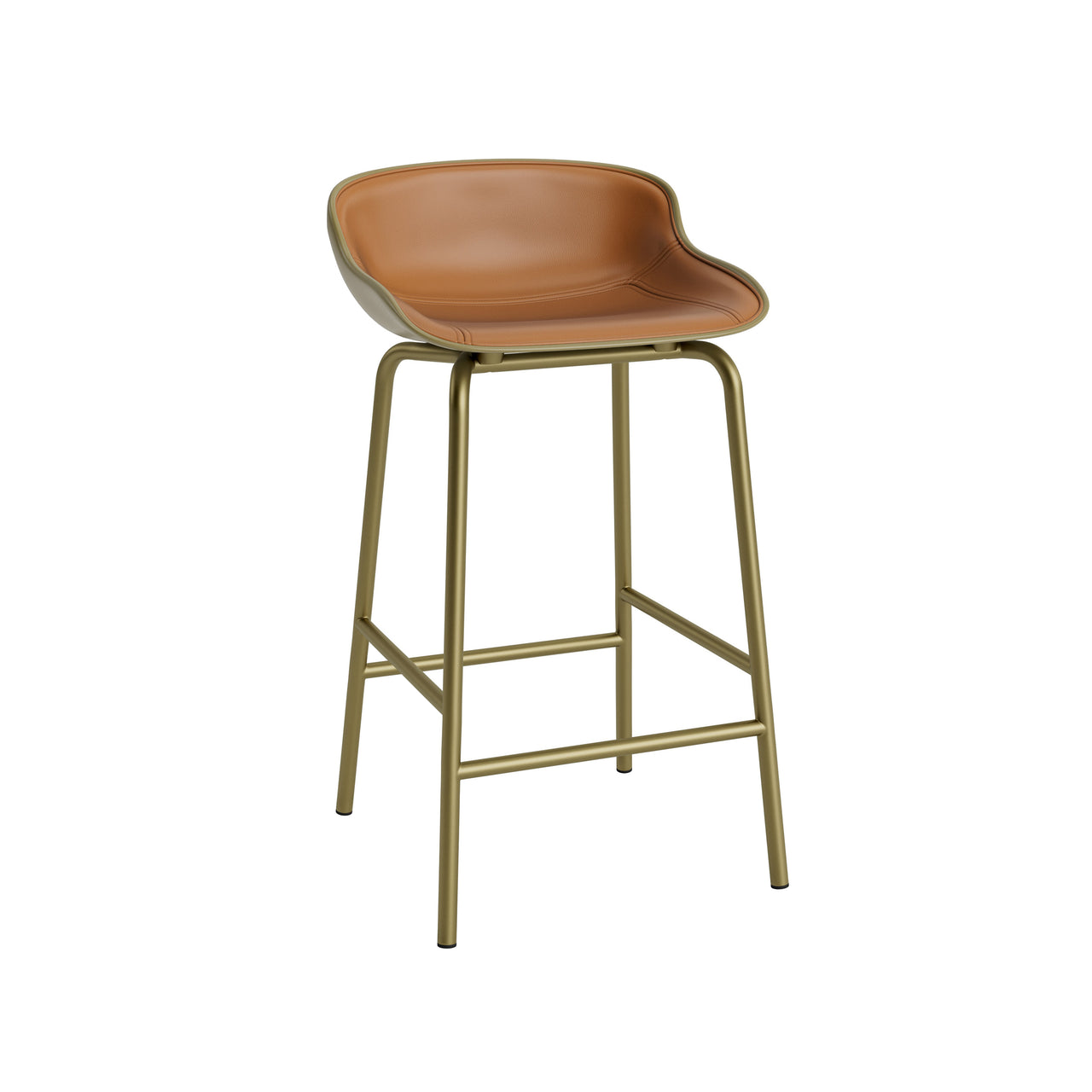 Hyg Bar + Counter Stool: Front Upholstered + Counter + Olive
