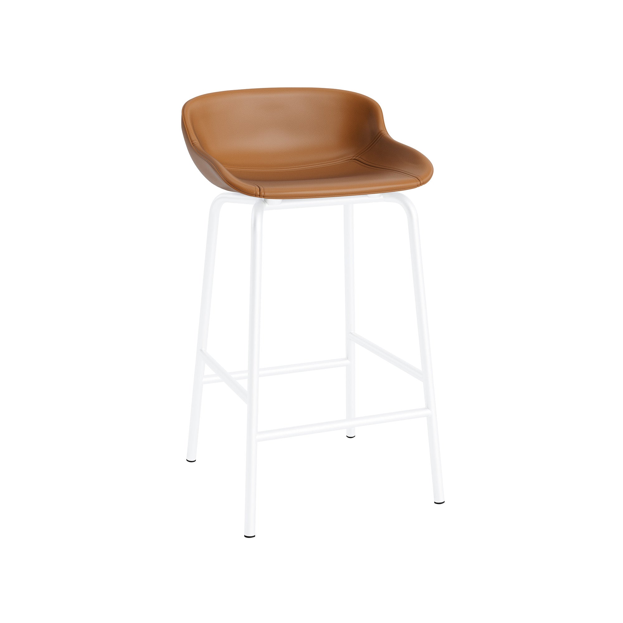 Hyg Bar + Counter Stool: Fully Upholstered + Counter + White