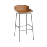 Hyg Bar + Counter Stool: Front Upholstered + Bar + Grey