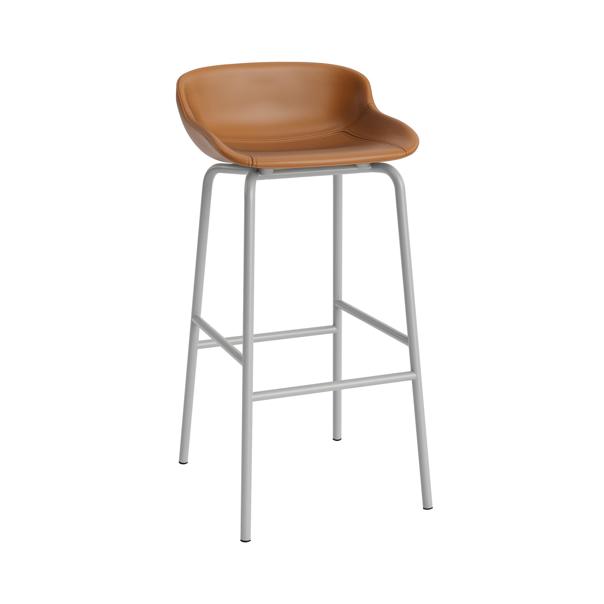Hyg Bar + Counter Stool: Fully Upholstered + Bar + Grey