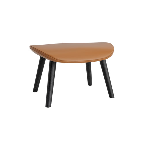 Hyg Footstool: Wood Base + Black Oak