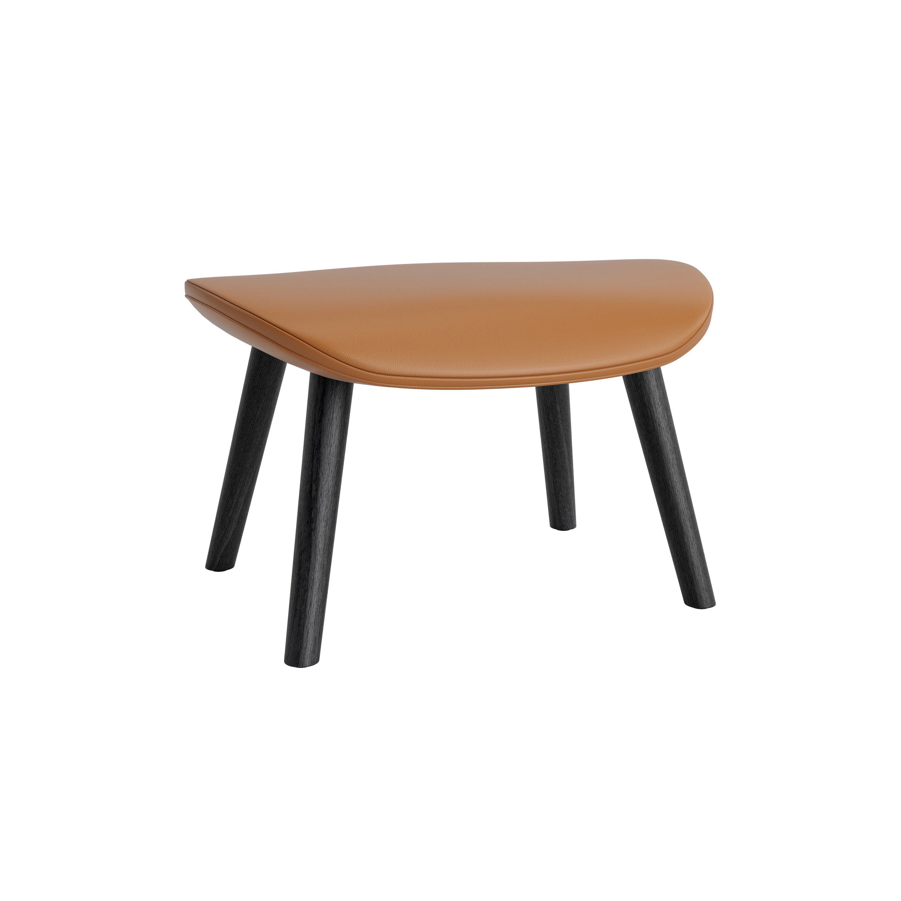 Hyg Footstool: Wood Base + Black Oak