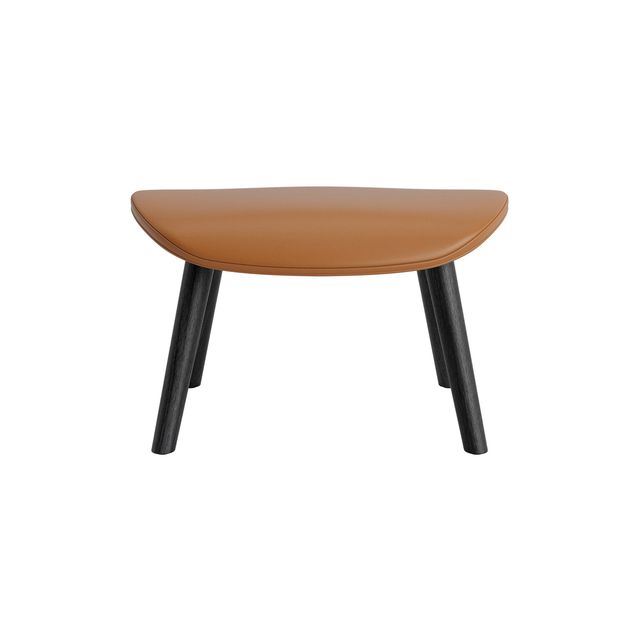 Hyg Footstool: Wood Base + Black Oak