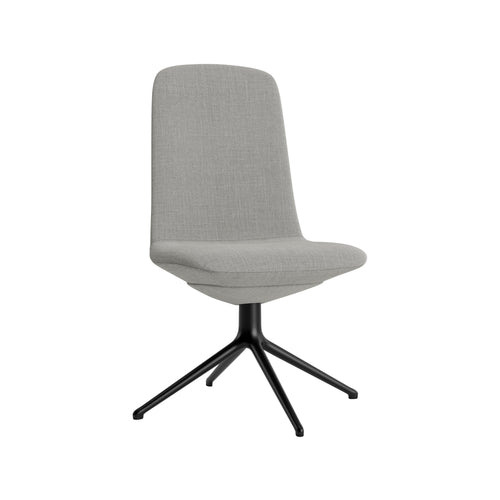 Off Chair 4 Legs: Low + Without Arm + Black Aluminum