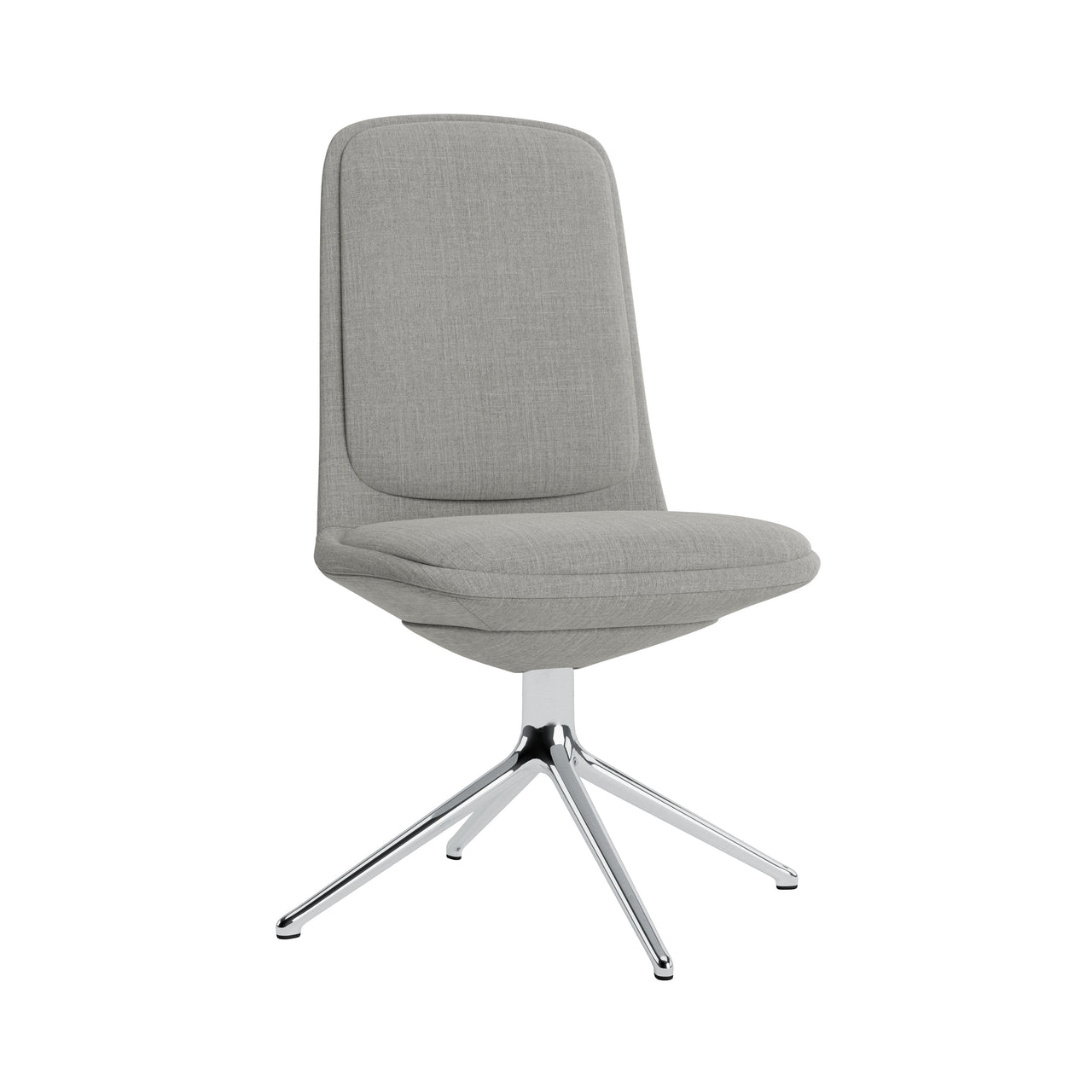 Off Chair 4 Legs with Cushion: Low + Without Arm + Aluminum