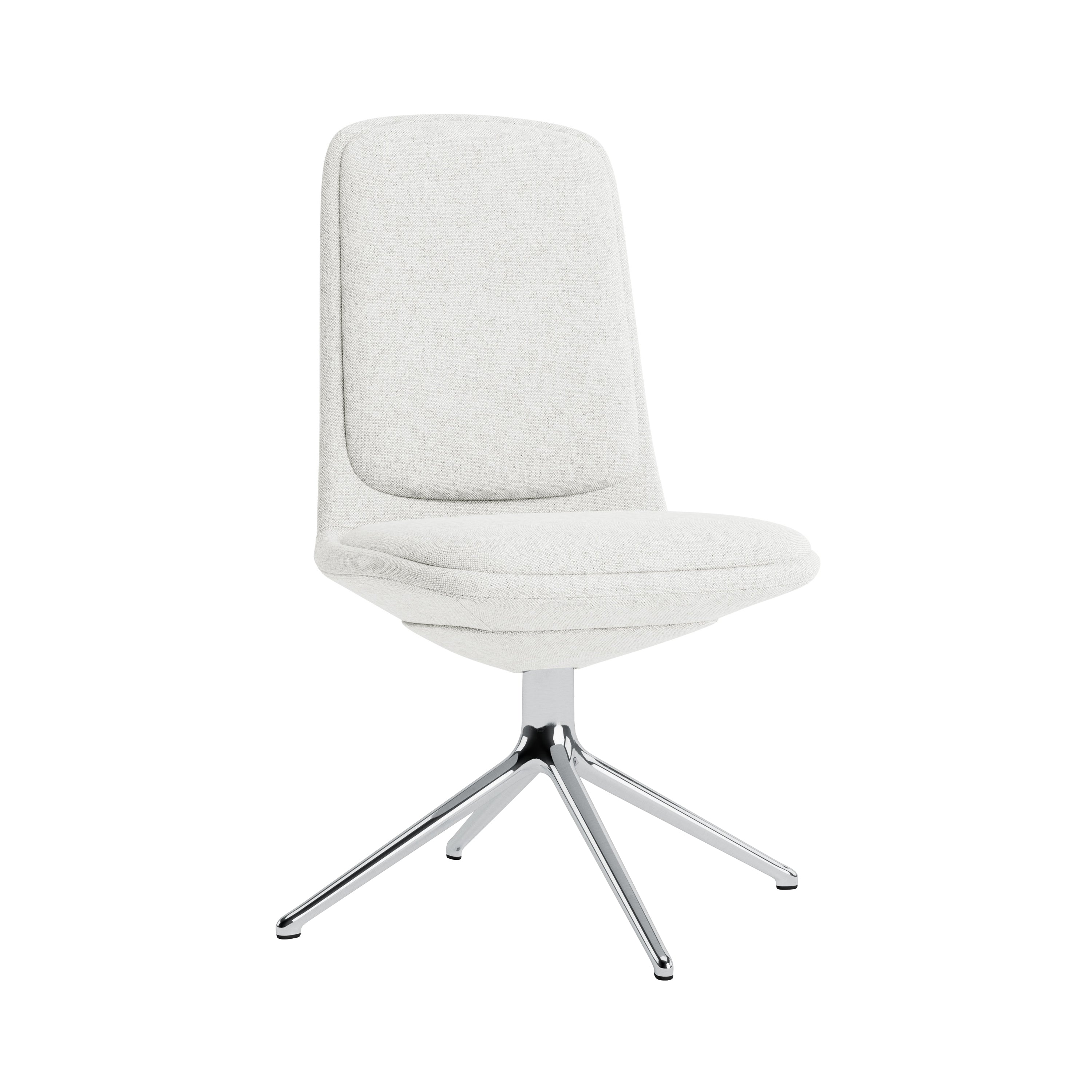 Off Chair 4 Legs with Cushion: Low + Without Arm + Aluminum