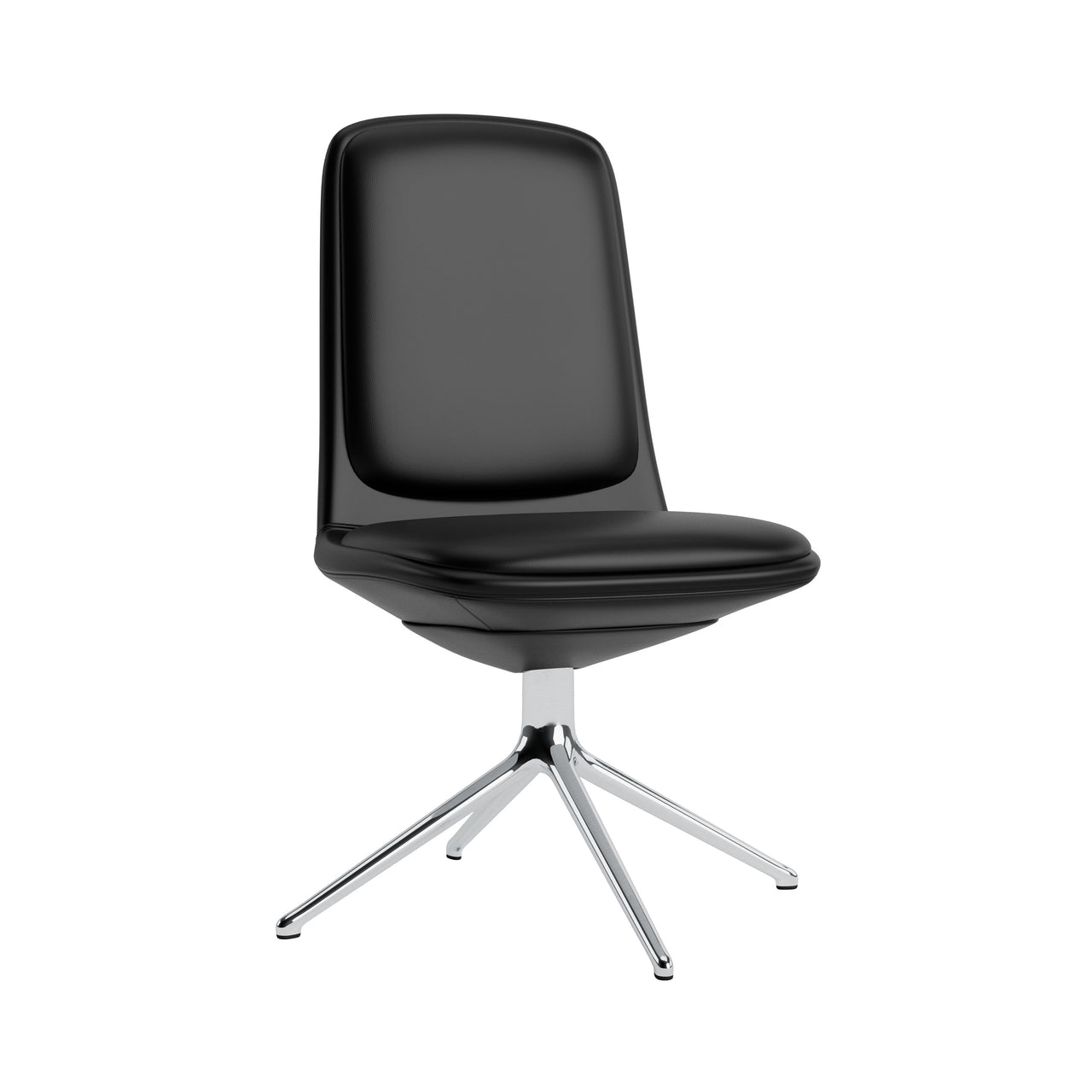 Off Chair 4 Legs with Cushion: Low + Without Arm + Aluminum