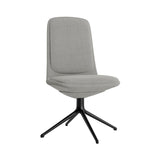 Off Chair 4 Legs with Cushion: Low + Without Arm + Black Aluminum