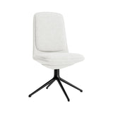Off Chair 4 Legs with Cushion: Low + Without Arm + Black Aluminum