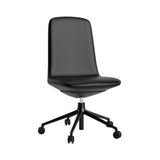 Off Chair 5W Gaslift: Low + Without Arm + Black Aluminum