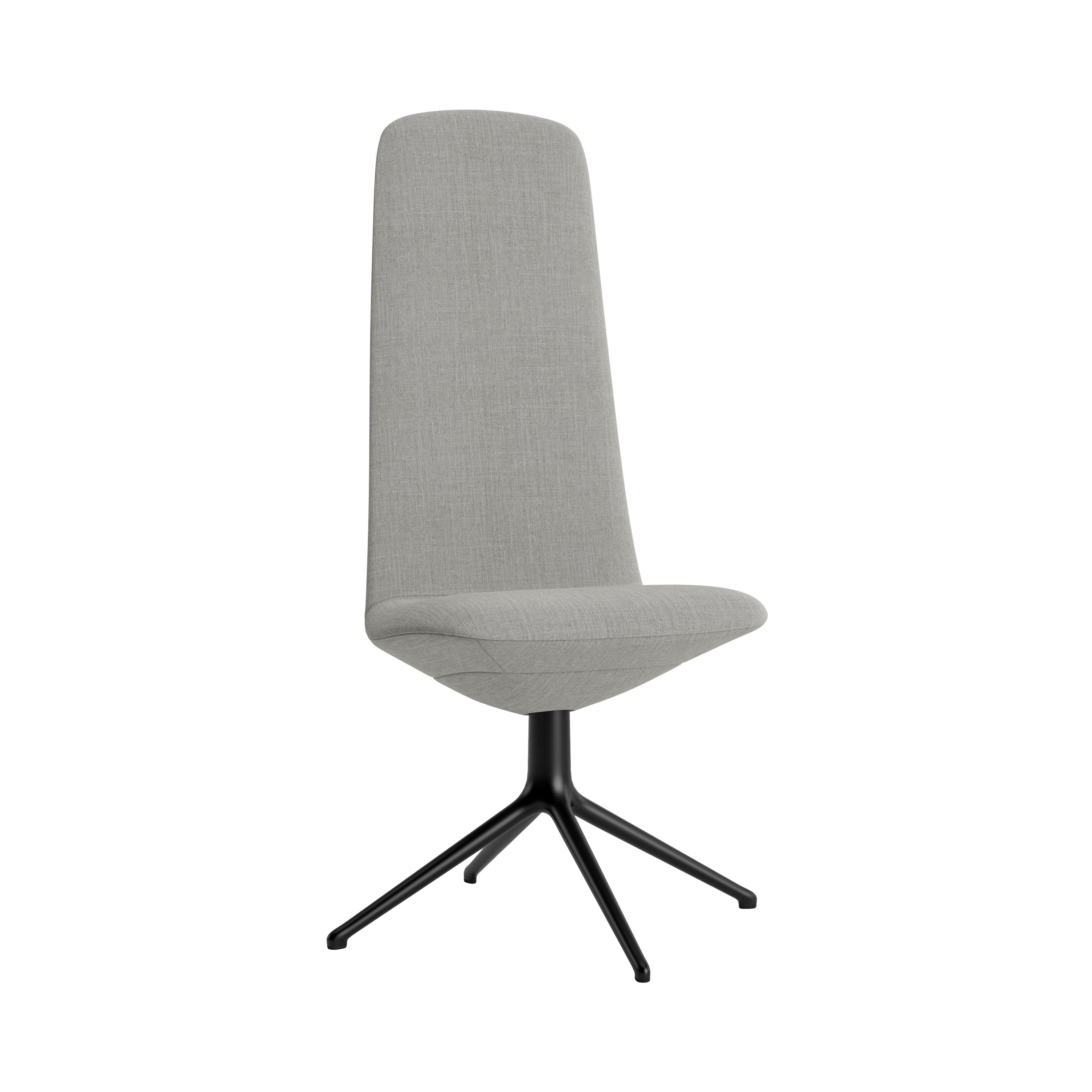 Off Chair 4 Legs: High + Black Aluminum