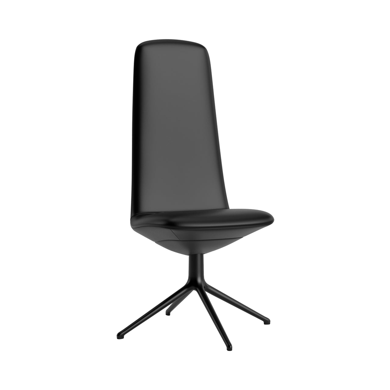 Off Chair 4 Legs: High + Black Aluminum