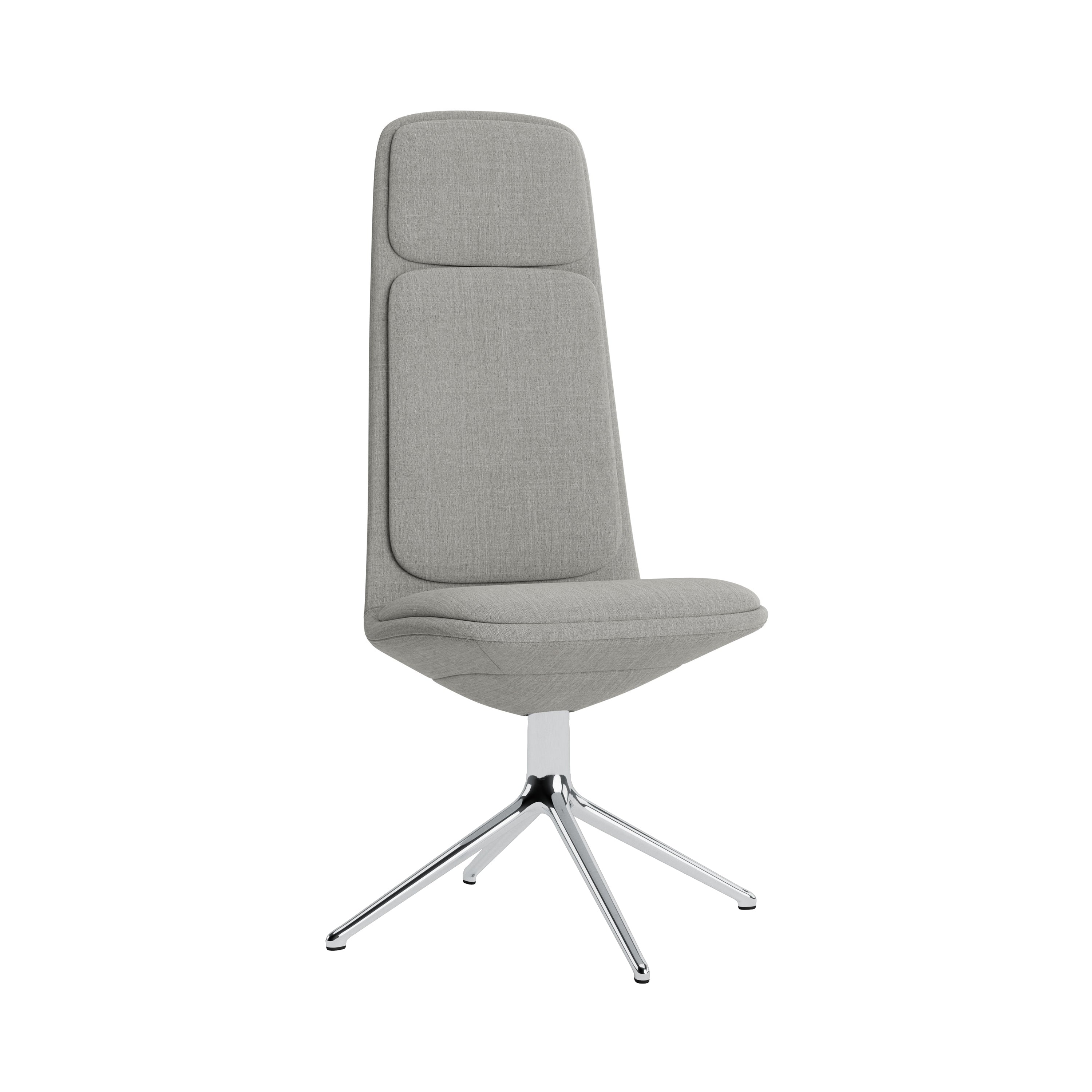 Off Chair 4 Legs with Cushion: High + Without Arm + Aluminum