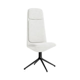 Off Chair 4 Legs with Cushion: High + Without Arm + Black Aluminum