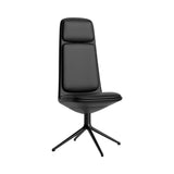 Off Chair 4 Legs with Cushion: High + Without Arm + Black Aluminum