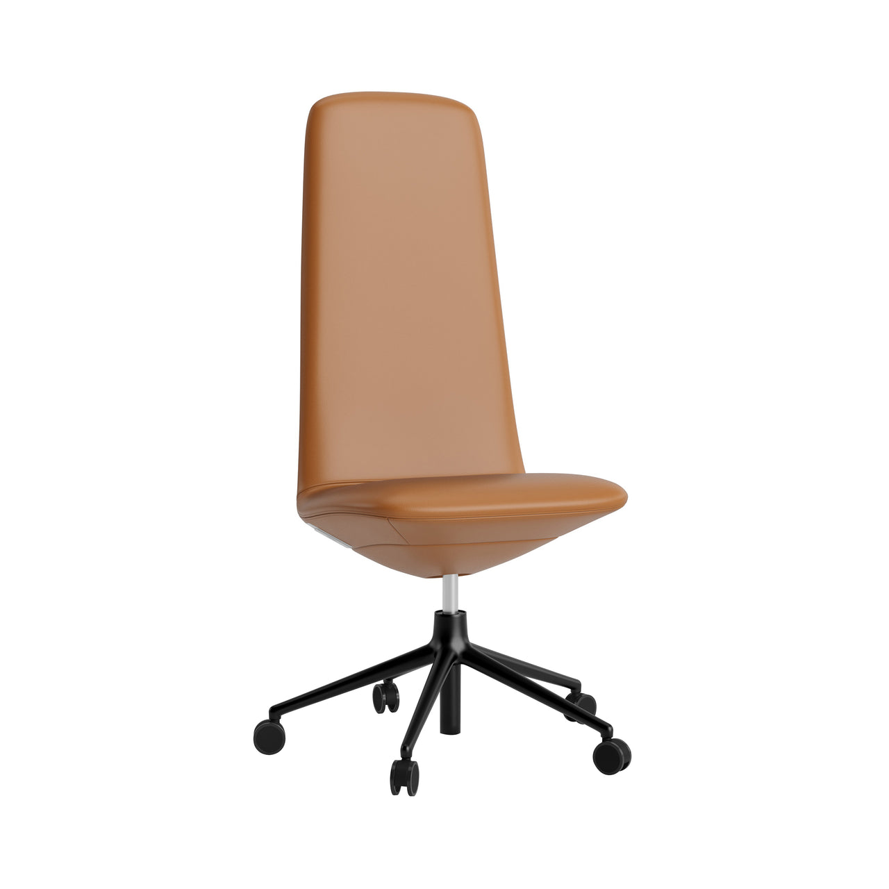 Off Chair 5W Gaslift: High + Without Arm + Black Aluminum