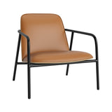 Pad Lounge Chair: Low + Black Steel + Oak