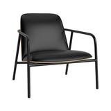 Pad Lounge Chair: Low + Black Steel + Oak