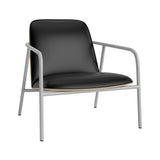 Pad Lounge Chair: Low + Grey Steel + Oak