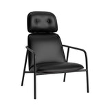 Pad Lounge Chair: High + Black Steel + Black