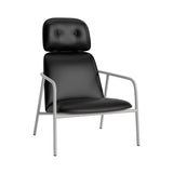 Pad Lounge Chair: High + Grey Steel + Black