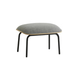 Pad Footstool: Black Steel + Oak