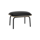 Pad Footstool: Black Steel + Oak
