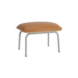 Pad Footstool: Grey Steel + Oak