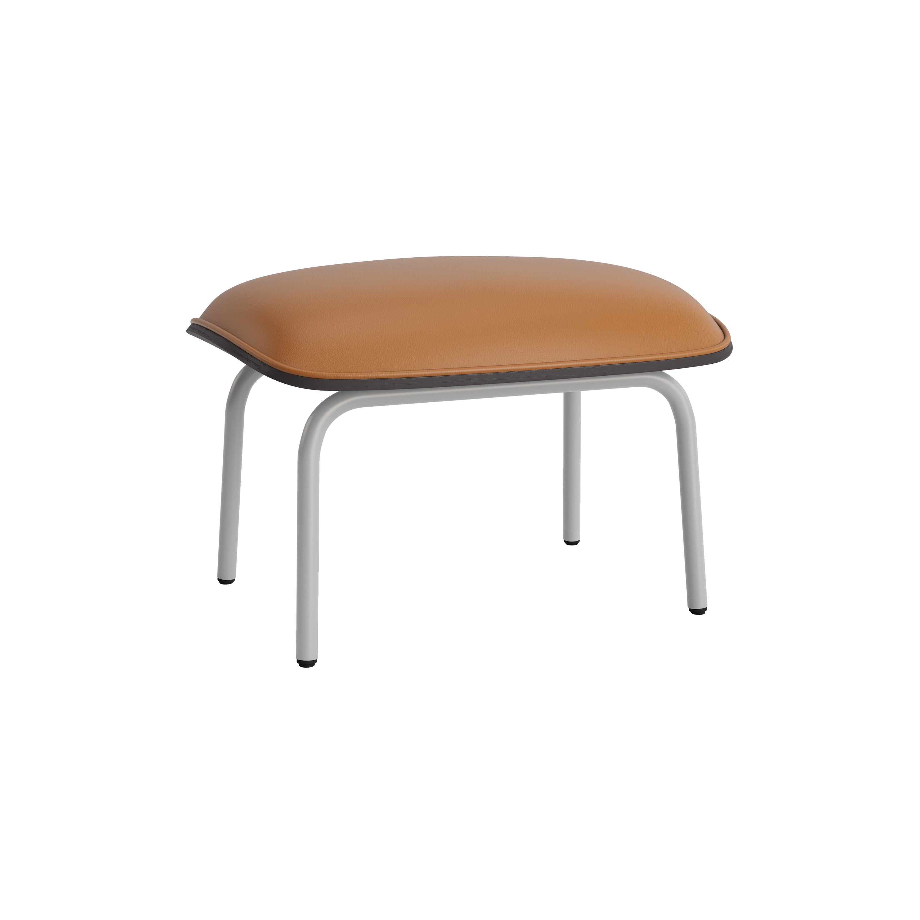 Pad Footstool: Grey Steel + Black Oak