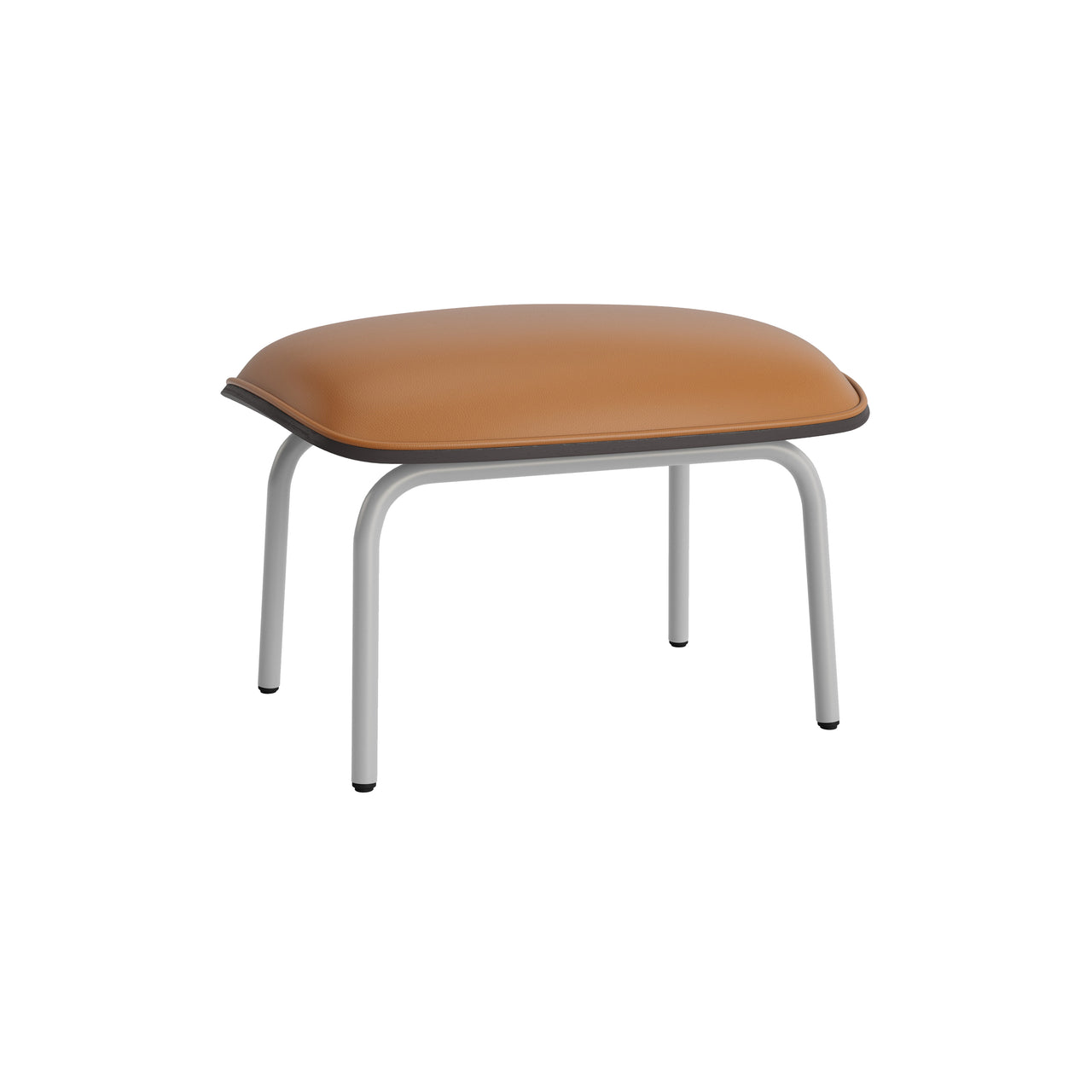 Pad Footstool: Grey Steel + Black Oak