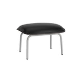Pad Footstool: Grey Steel + Black Oak