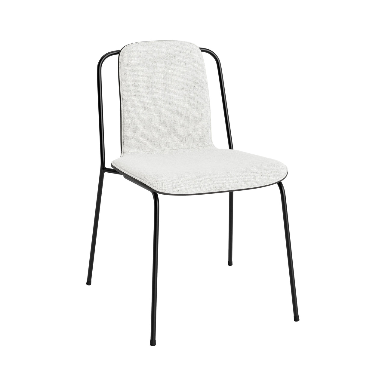Studio Chair: Front Upholstered + Black