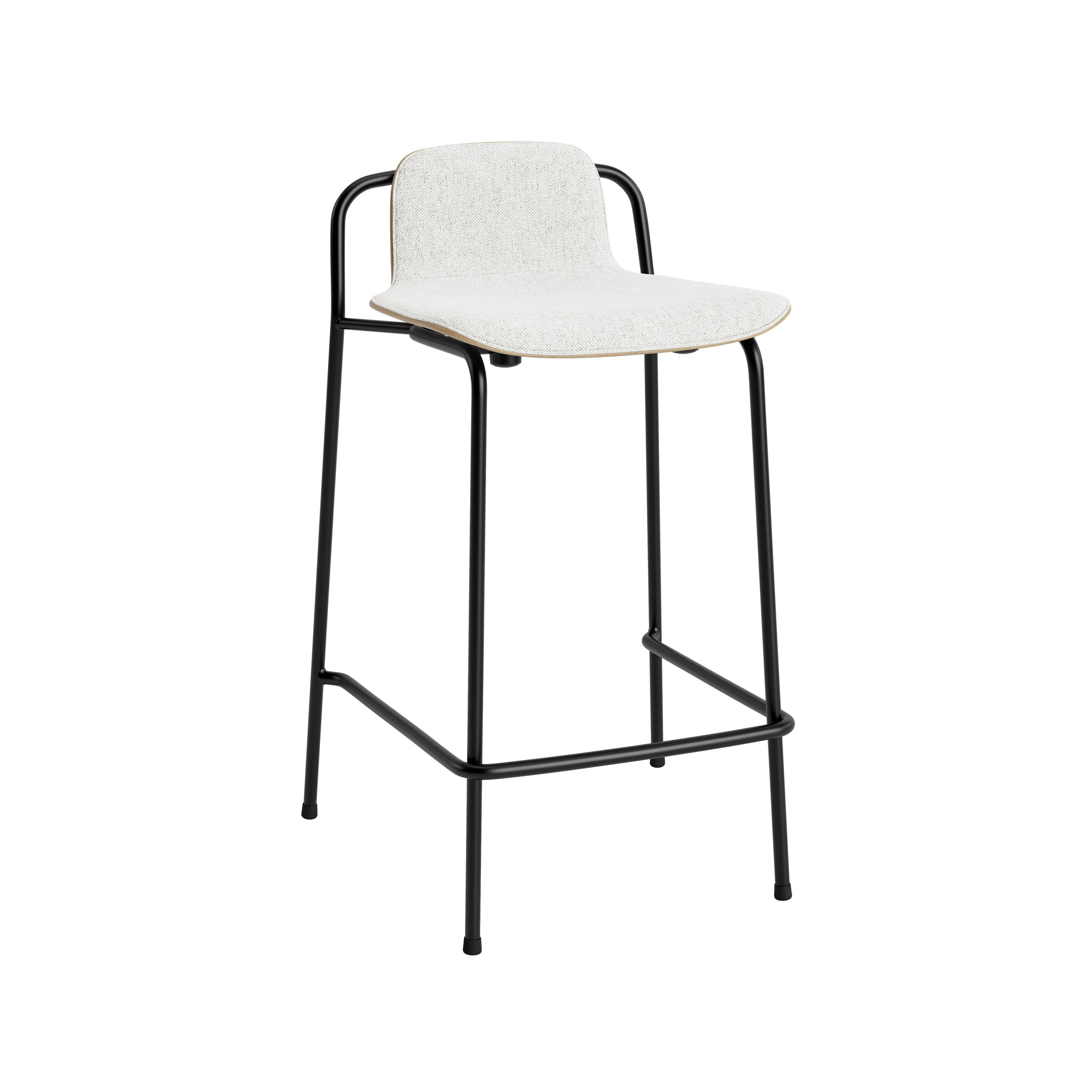 Studio Bar + Counter Stool: Front Upholstered + Counter + Oak