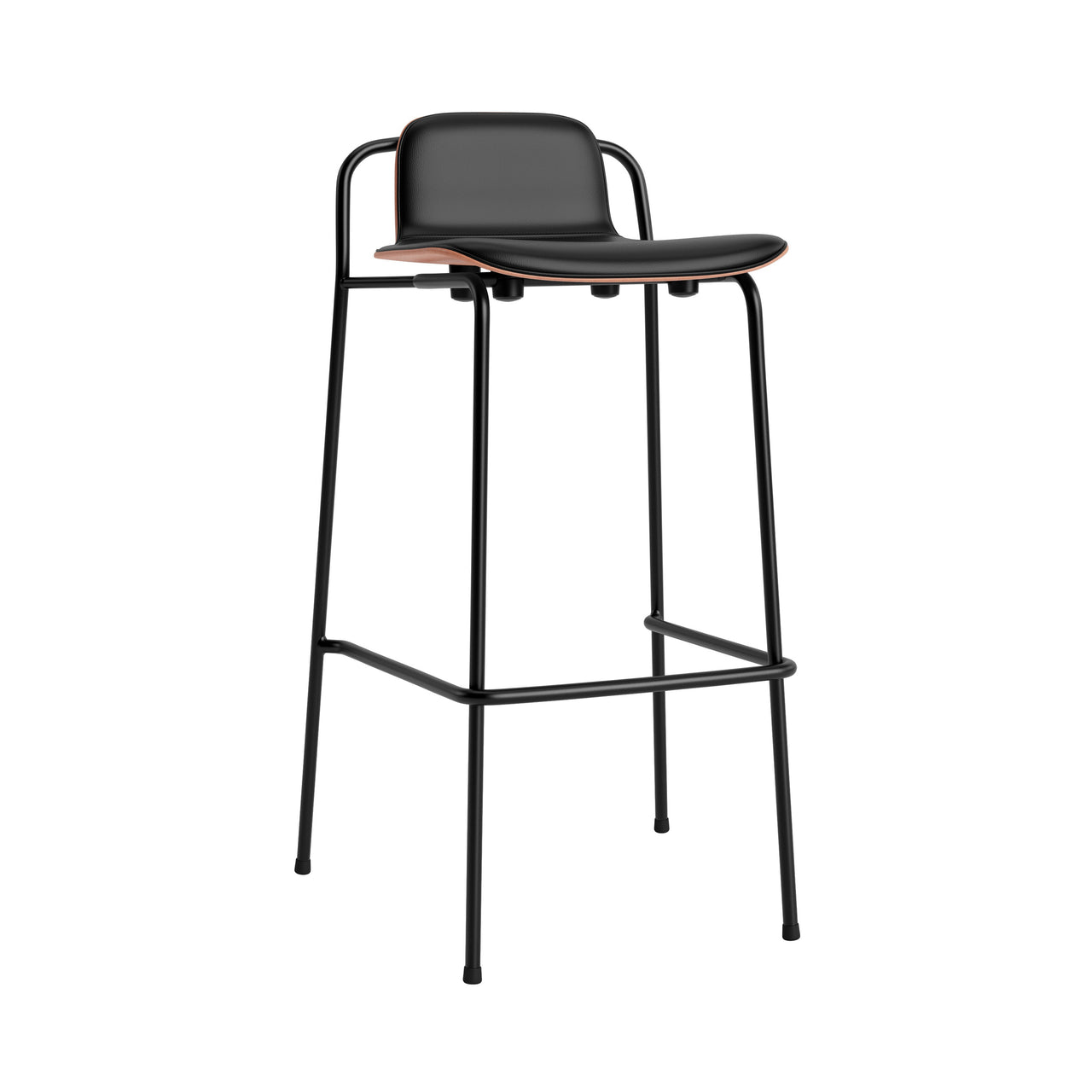 Studio Bar + Counter Stool: Front Upholstered + Bar + Brown