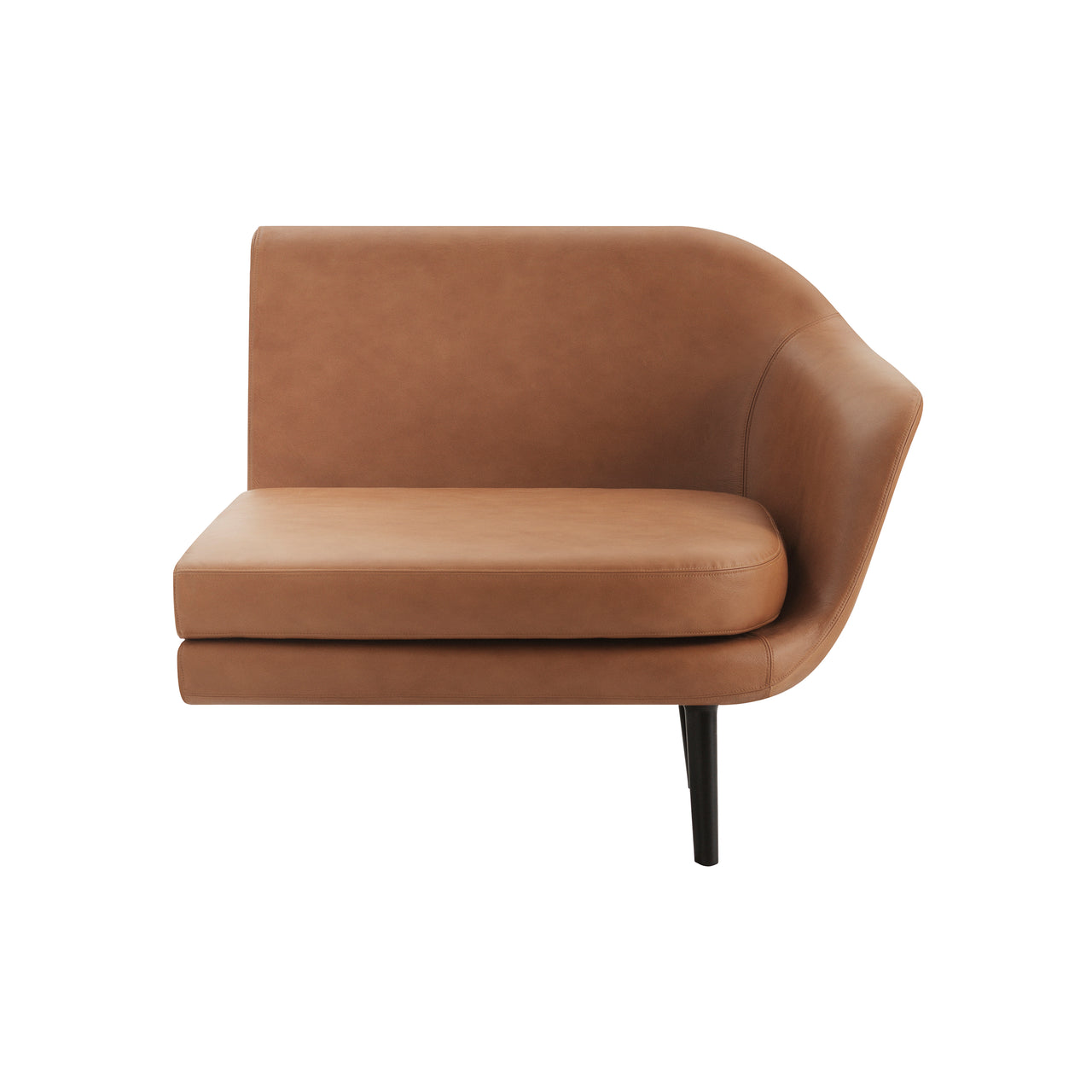 Sum Sofa Modules: Armrest - Right + Black Aluminum